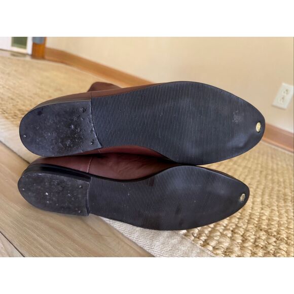 Vintage Nine West Dinah Soft Leather Slouch Ankle Boots Brown Minimalist - Picture 8 of 11